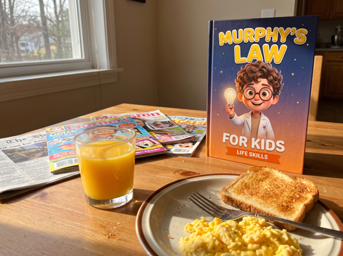 Family's copy of the book on the kitchen table